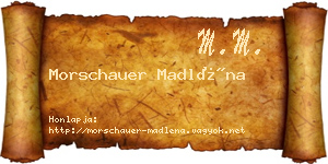 Morschauer Madléna névjegykártya